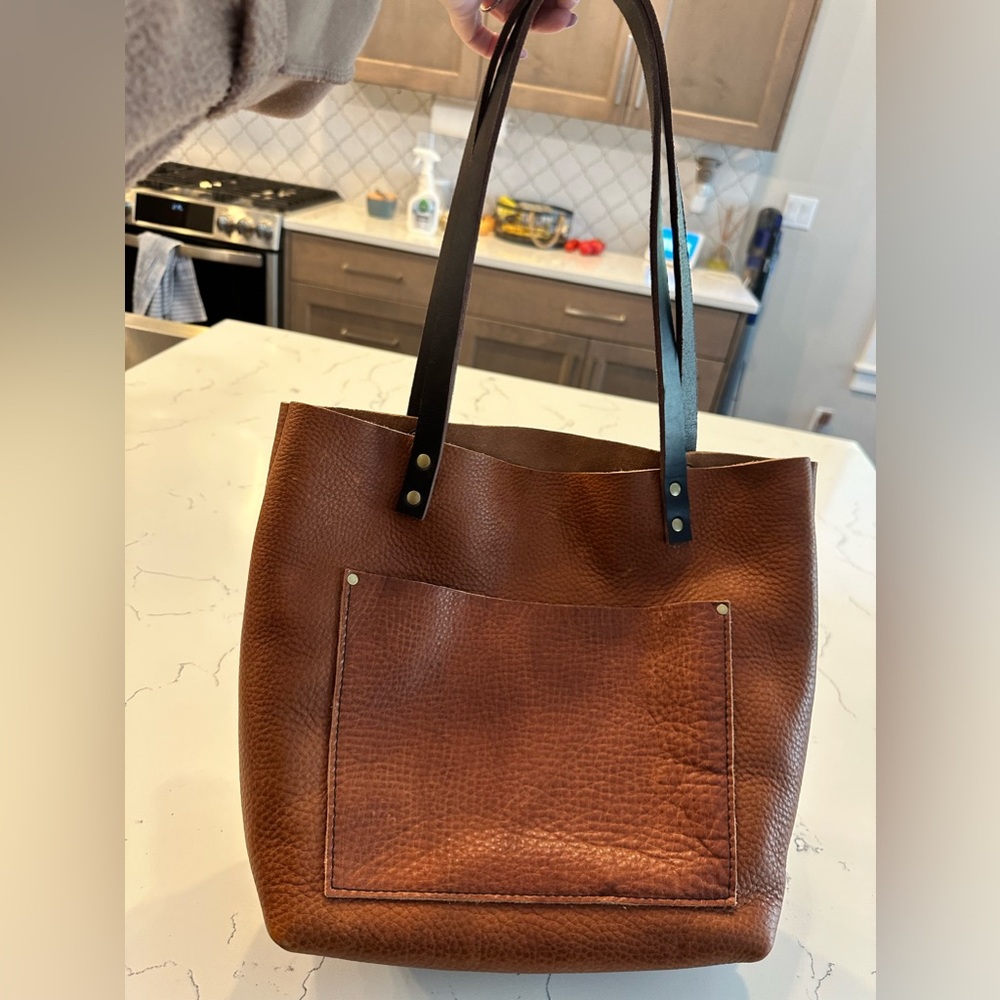 Portland leather small tote